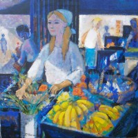 La Marchande de fruits et de legumes |Pierre Neveu | Nolan-Rankin Galleries - Houston